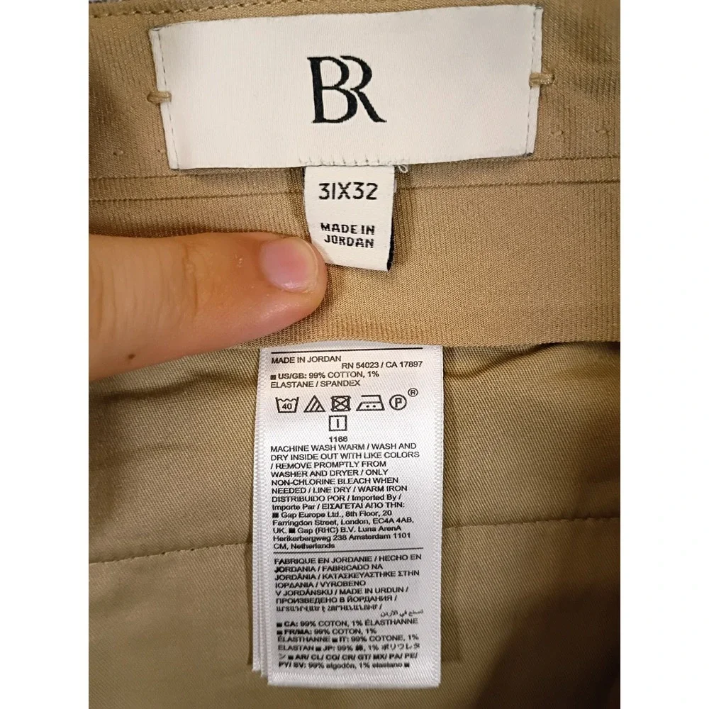 Classic Academia Banana Republic Mens 31x32 Grey Tan Glen Plaid Dress Pants